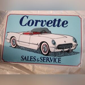 1953 Corvette sales & service metal wall sign